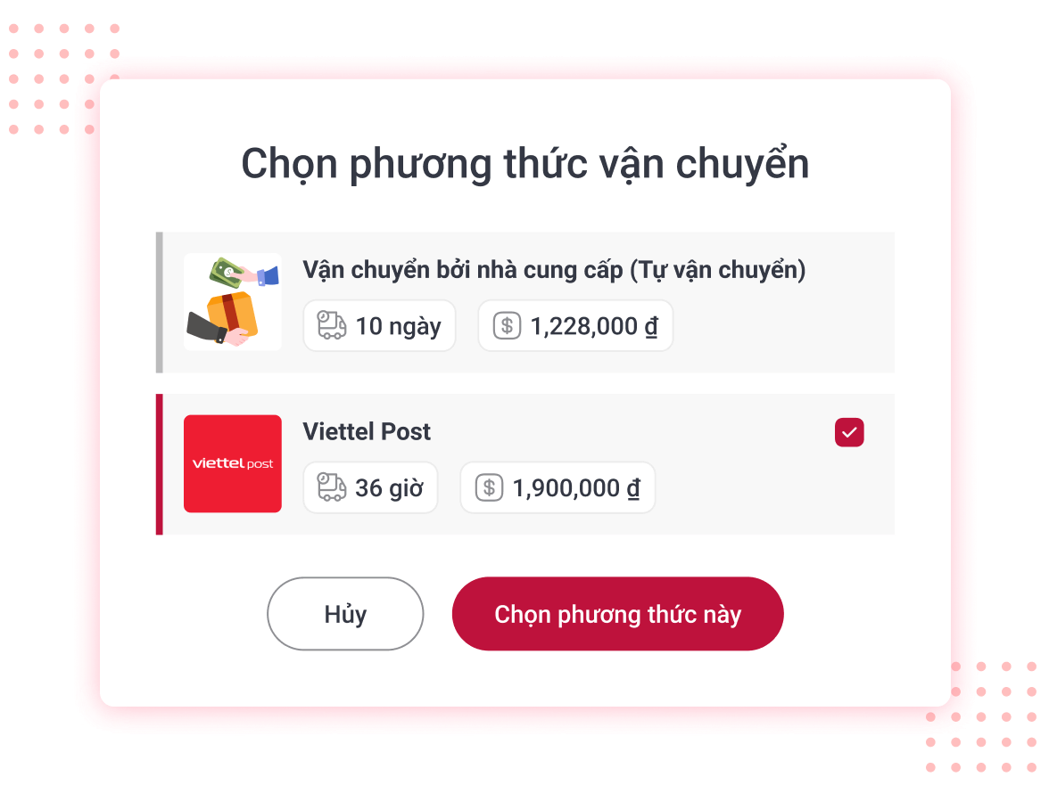 Quy trình vận chuyển chuyên nghiệp